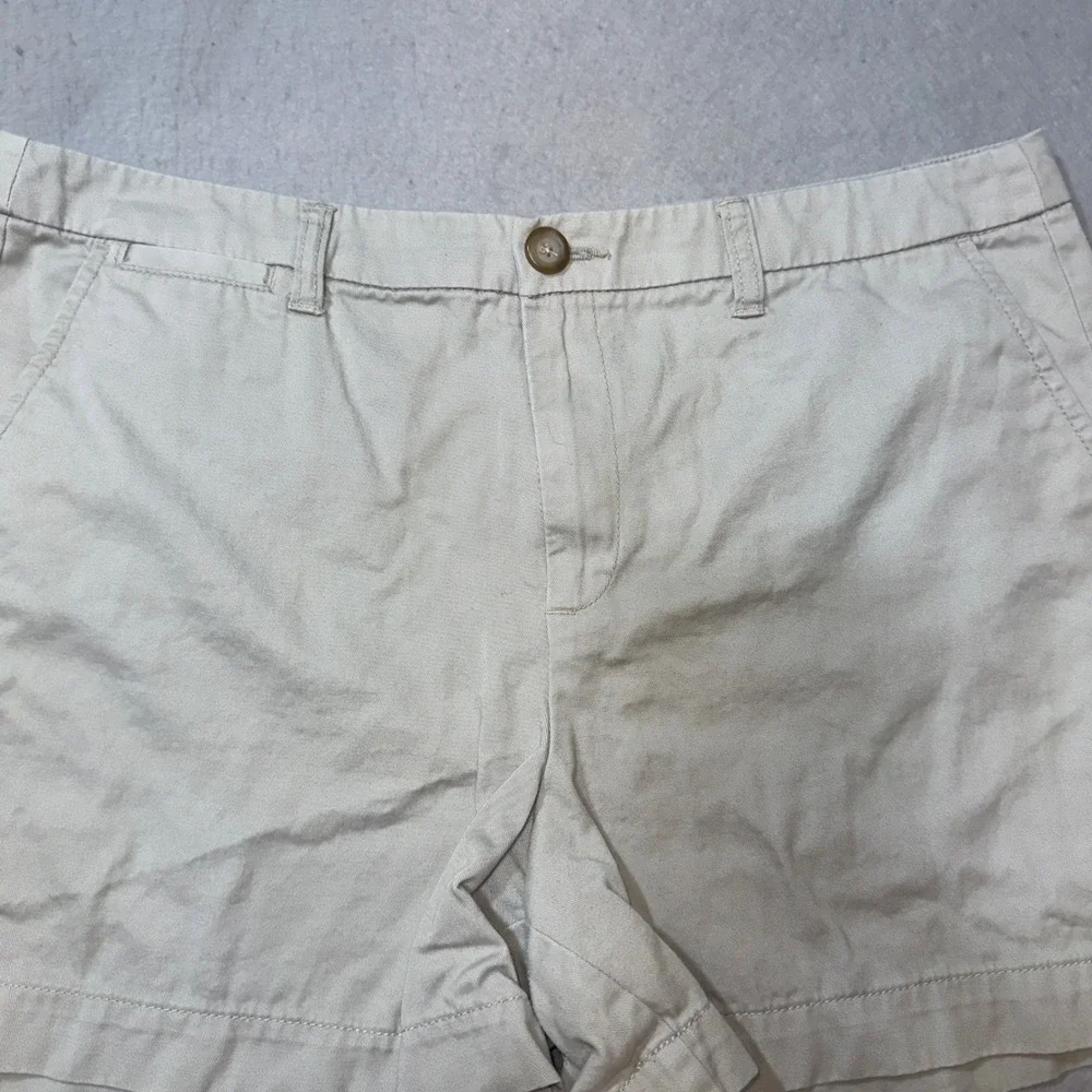 Merona Chino Shorts Women 16 Khaki‎ Excellent Cotton Mid Rise Fit 1 Casual